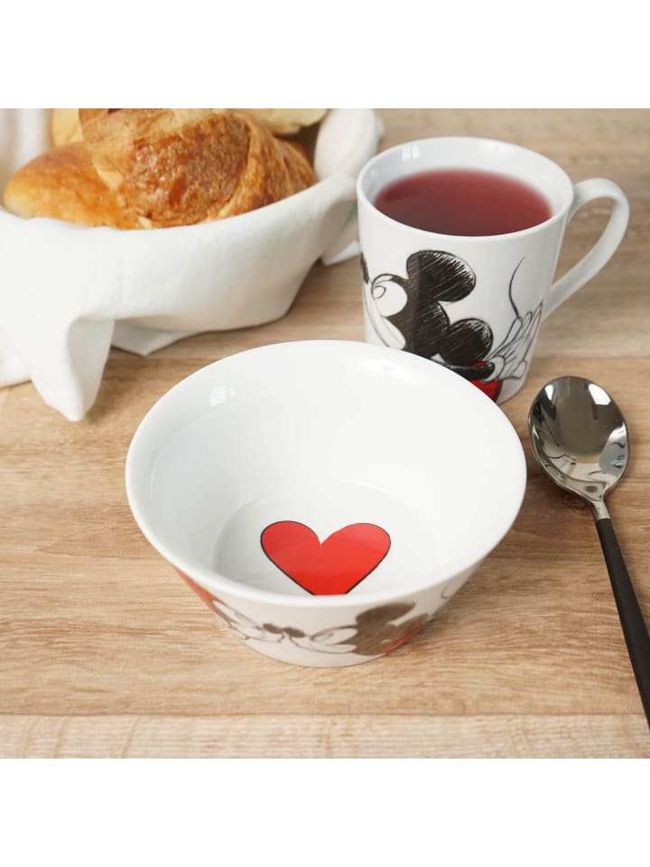 Geda Labels Müslischale Mickey Kiss Sketch in Rot - 400 ml günstig kaufen onesize