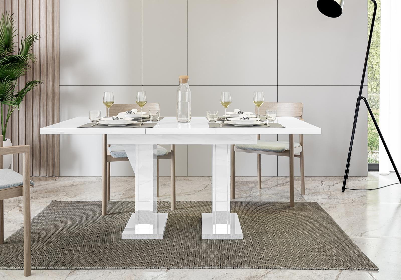 Compleo Esstisch Sole Esszimmertisch, ausziehbar 120-160 cm, Esszimmer