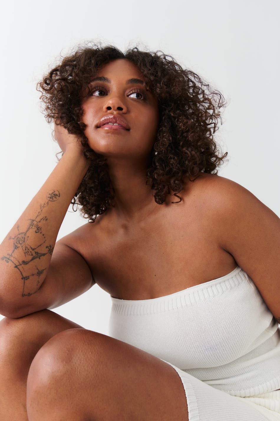 Knitted tube top