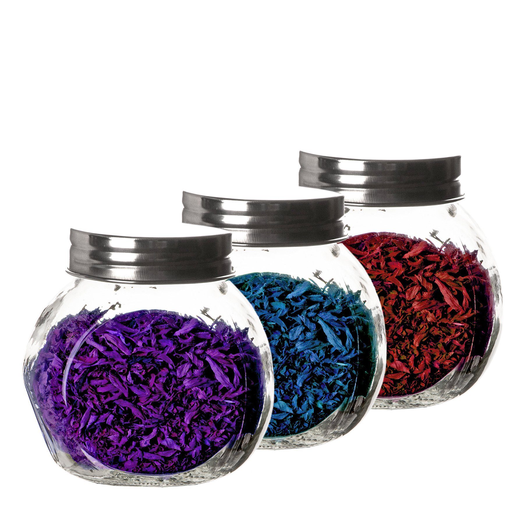 BigDean Gewürzbehälter 12x Gewürzgläser 200ml Gewürzdosen Schraubdeckel Luftdicht Vorratsg, Glas, (12-tlg)