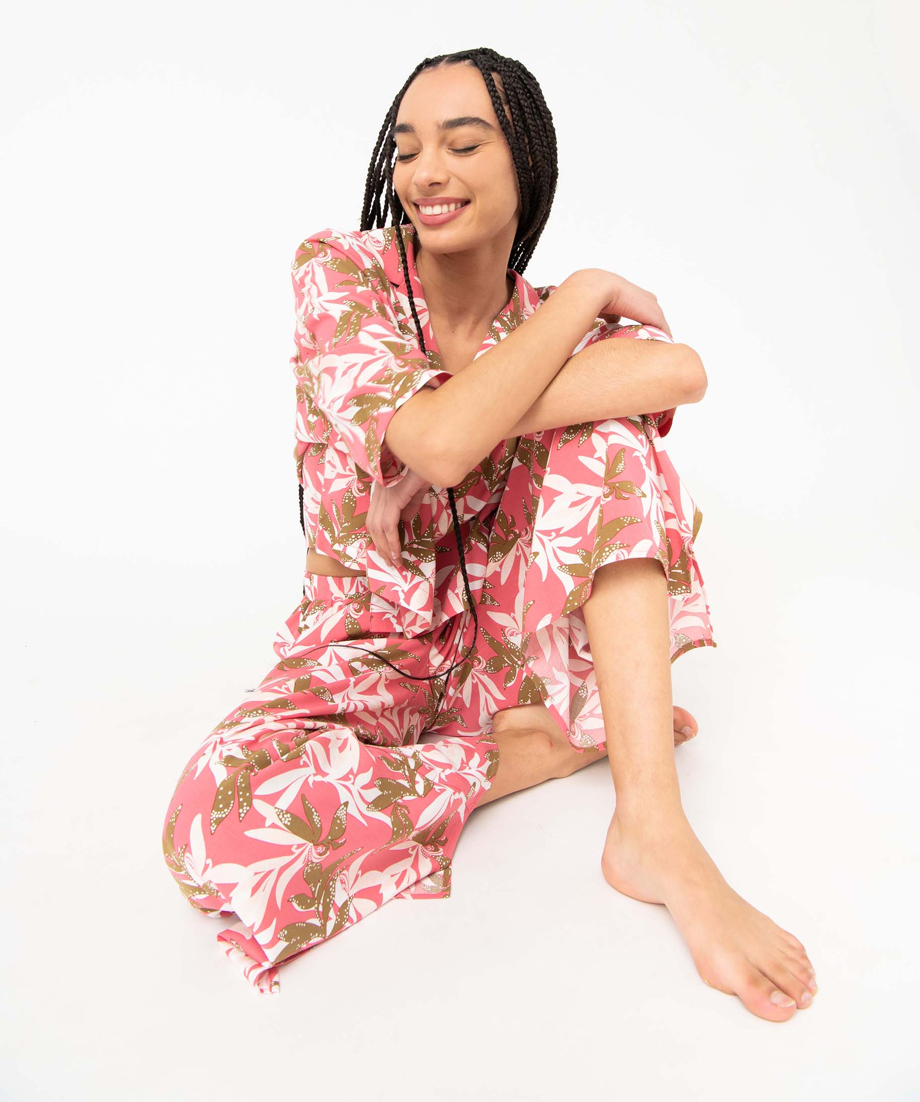 Pantalon de pyjama fluide imprimé femme imprime | GEMO