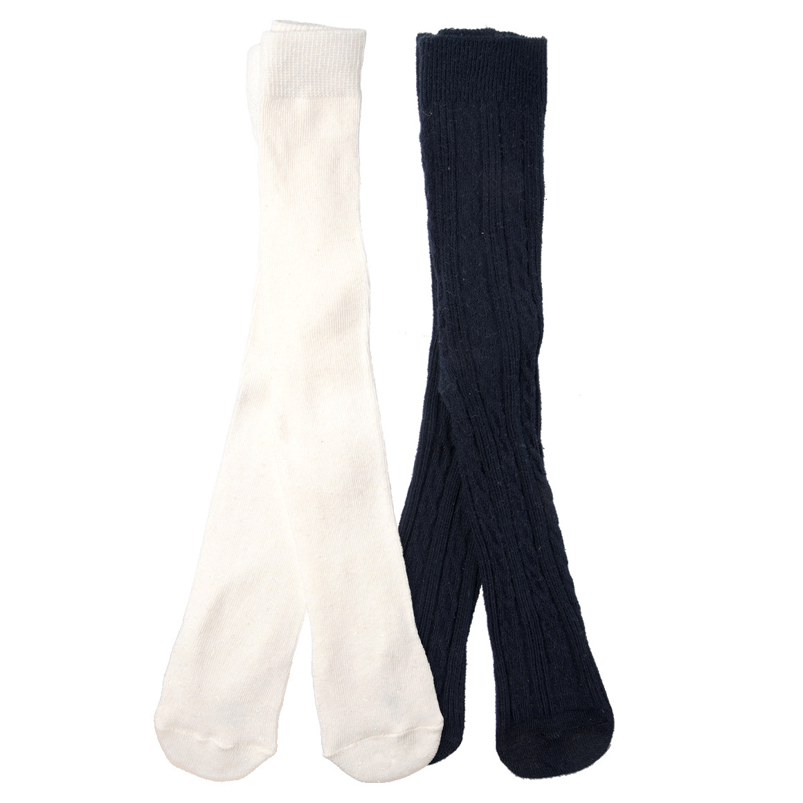 2 Baby Strumpfhosen mit Struktur-Muster
