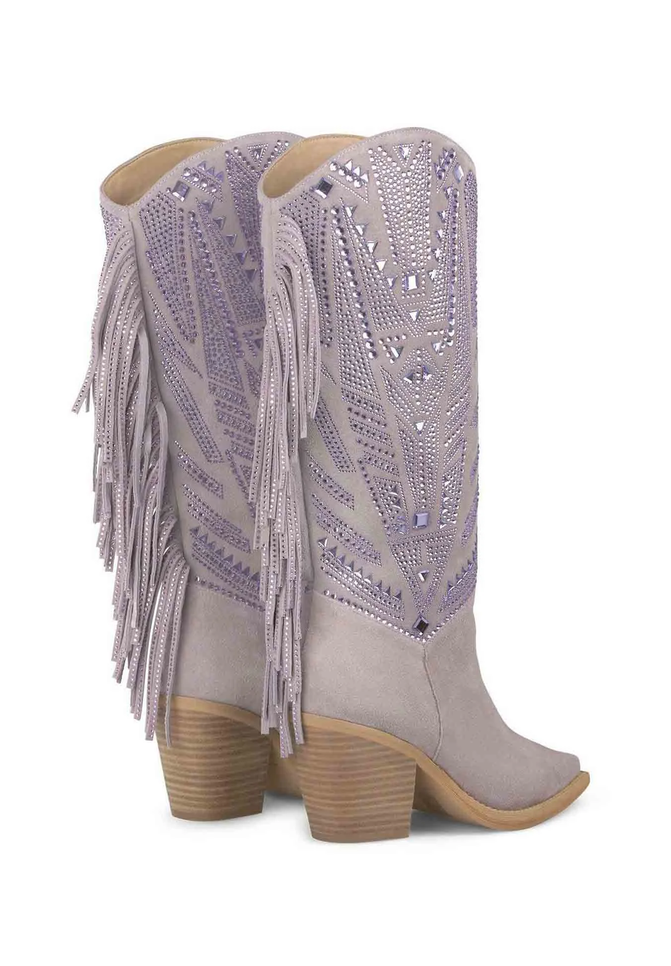Alma en Pena BRILLOS Y FLECOS - Botas tejanas / biker