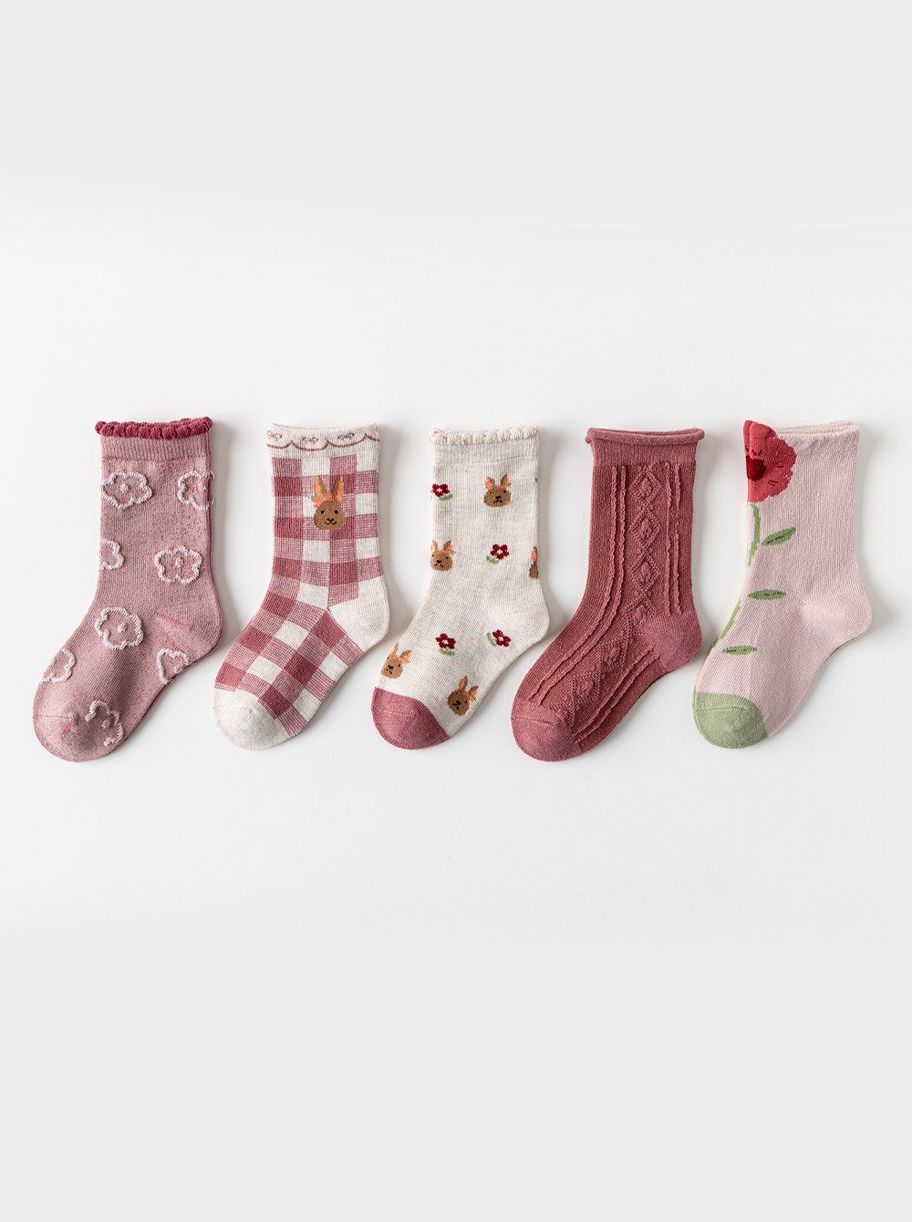 axy Socken axy Kinder Socken 5 Paar Multipack Mädchen Strümpfe (Set, 5er-Pack, 5 Paar) Geschenke Bunte Weich Neuheit Kindersocken