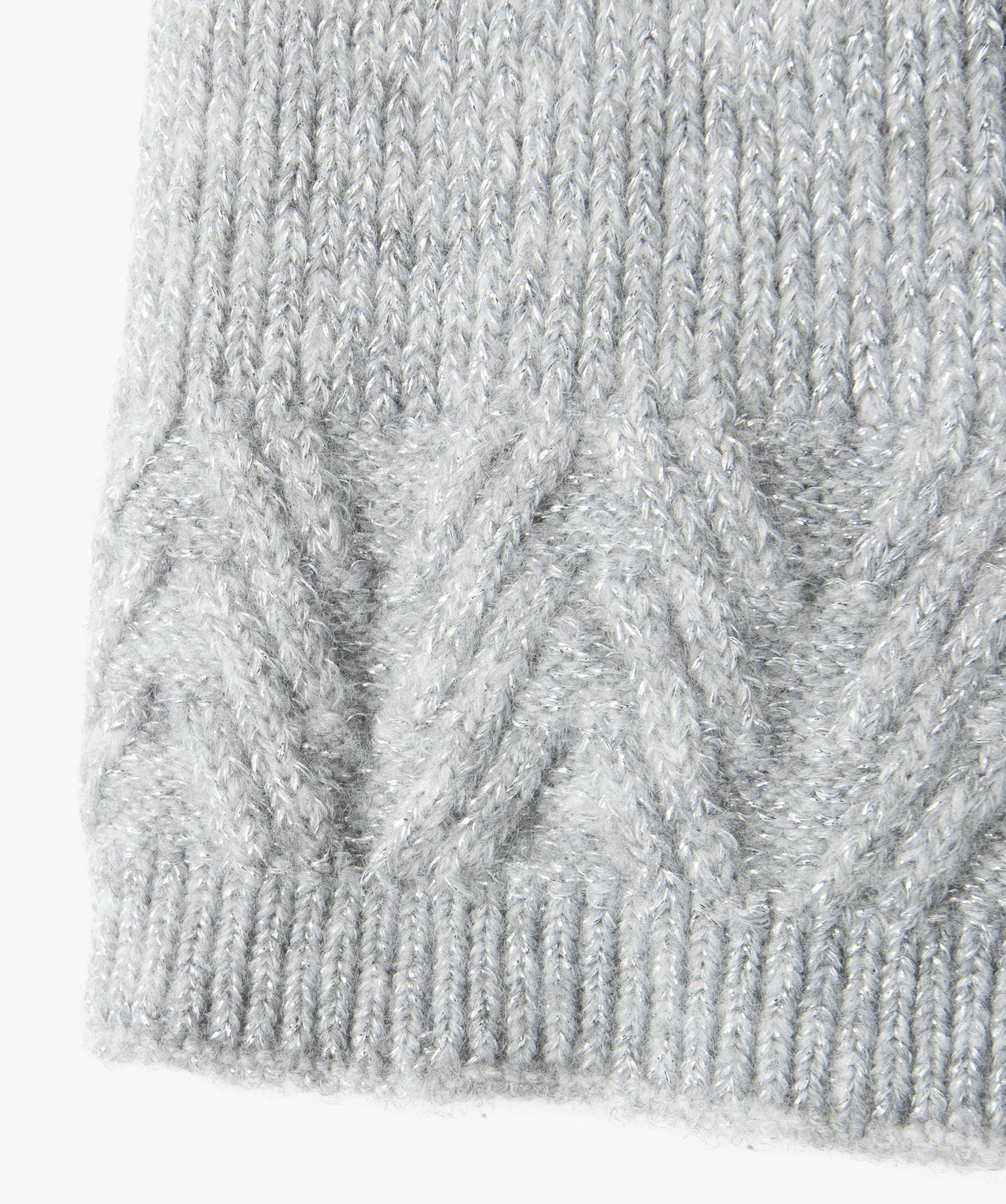 Echarpe femme en maille pailletée gris | GEMO