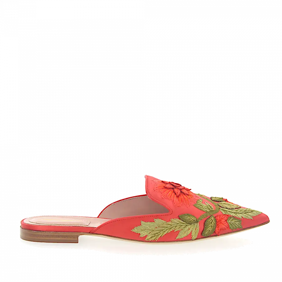 Alberta Ferretti - Pantoletten MIA Satin - orange