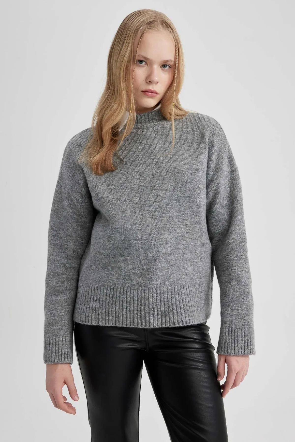 DeFacto  Pullover mit halbem Rollkragen und Oversize-Passform