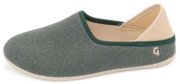 Gottstein ~ Leinen Slipper Slip-On Vegan ~ grün
