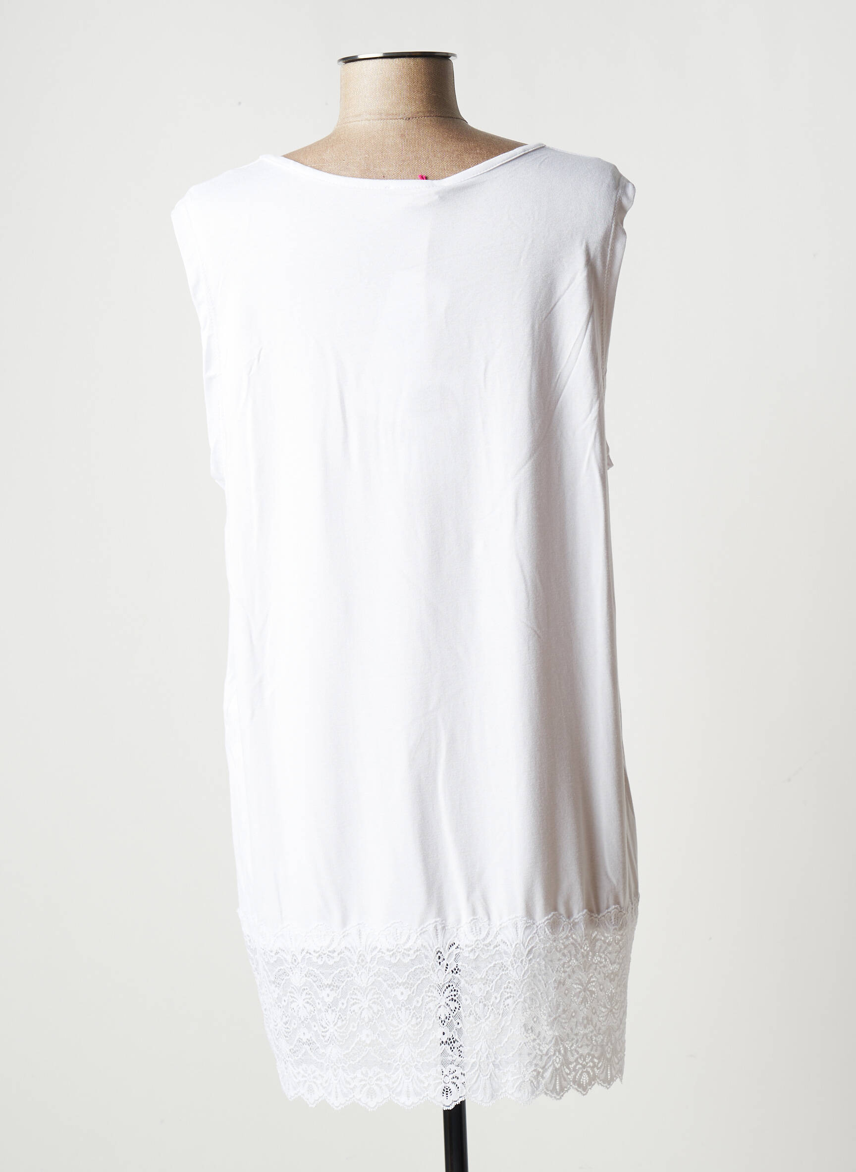 Sophia Curvy Tuniquesansmanche Femme couleur blanc
