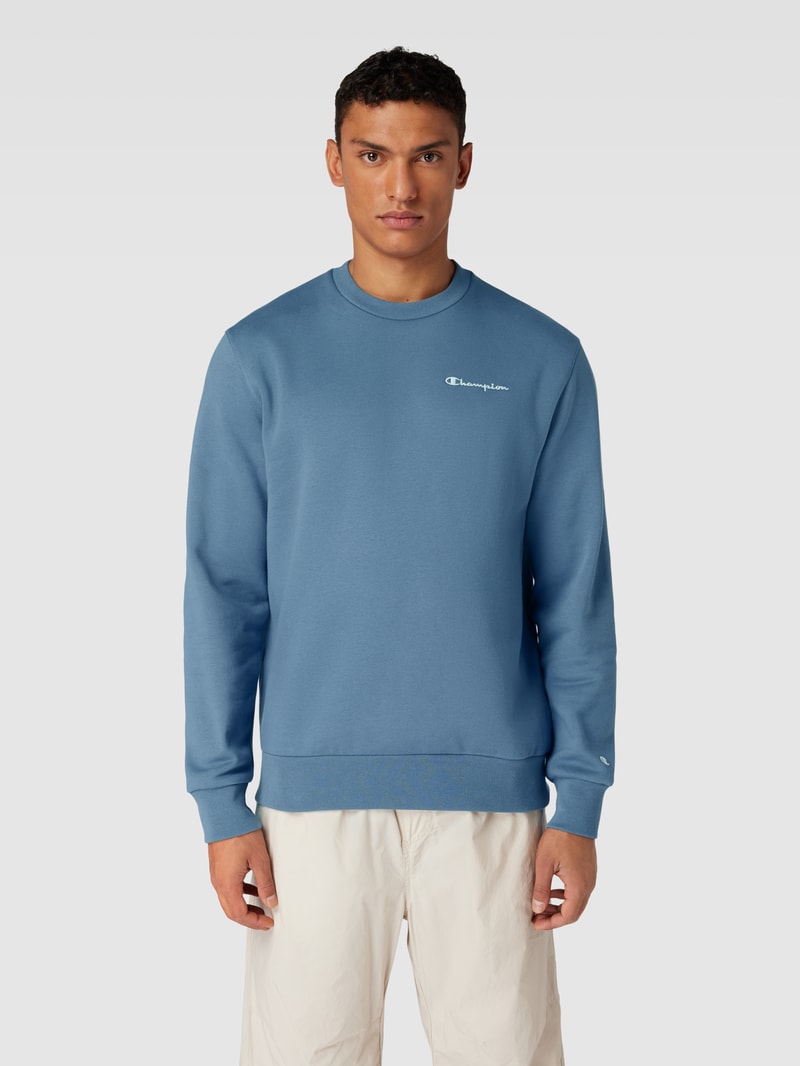 Sweatshirt in unifarbenem Design Modell 'Rochester' in rauchblau