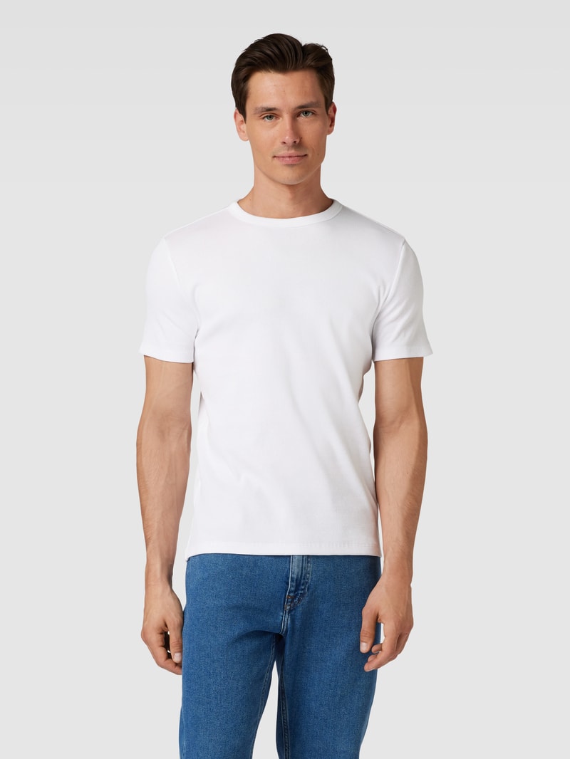 T-Shirt mit Rundhalsausschnitt in weiß