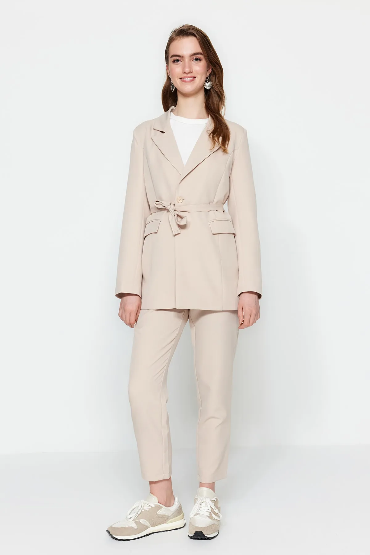 Trendyol Modest  Zweiteiler - Ecru - Slim Fit