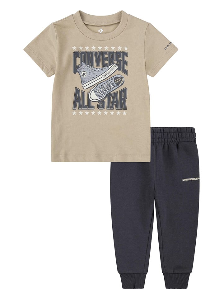 Converse 2tlg. Outfit in Beige/ Anthrazit günstig kaufen