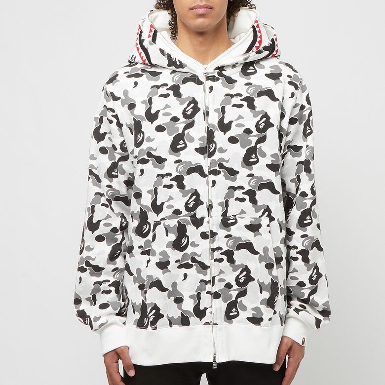A Bathing Ape Abc Camo Double Shark Full Zip Hoodie gray