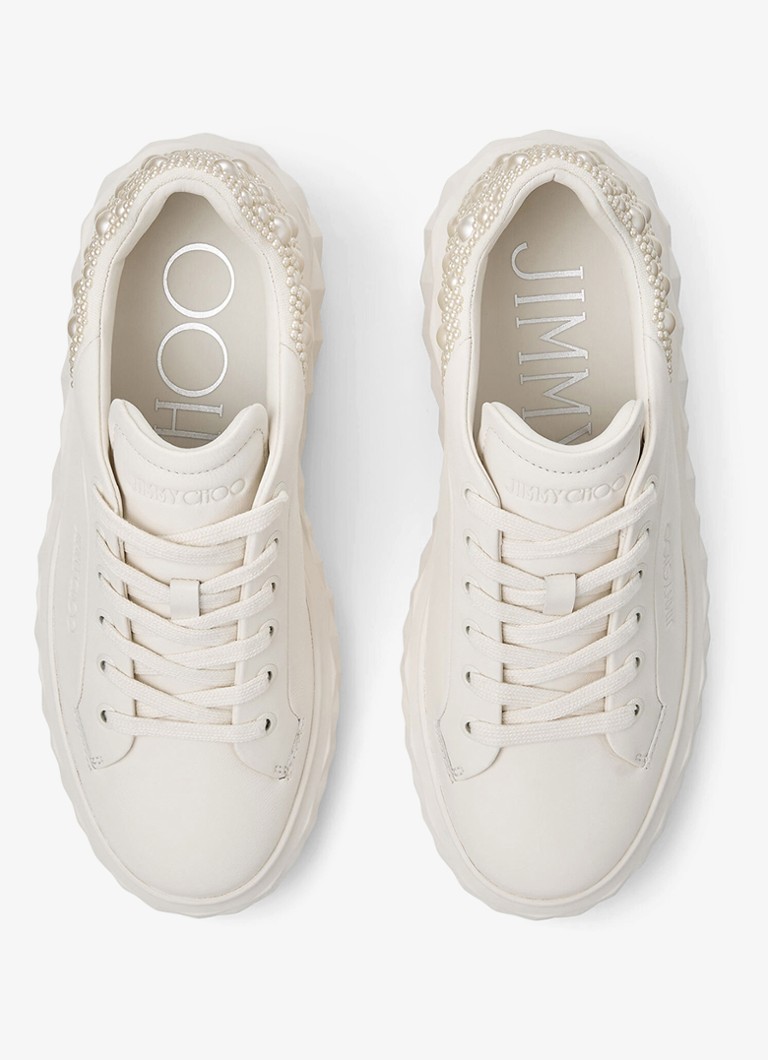 Sneaker Jimmy Choo Diamond Maxi/F II in pelle di agnello con perle finte
