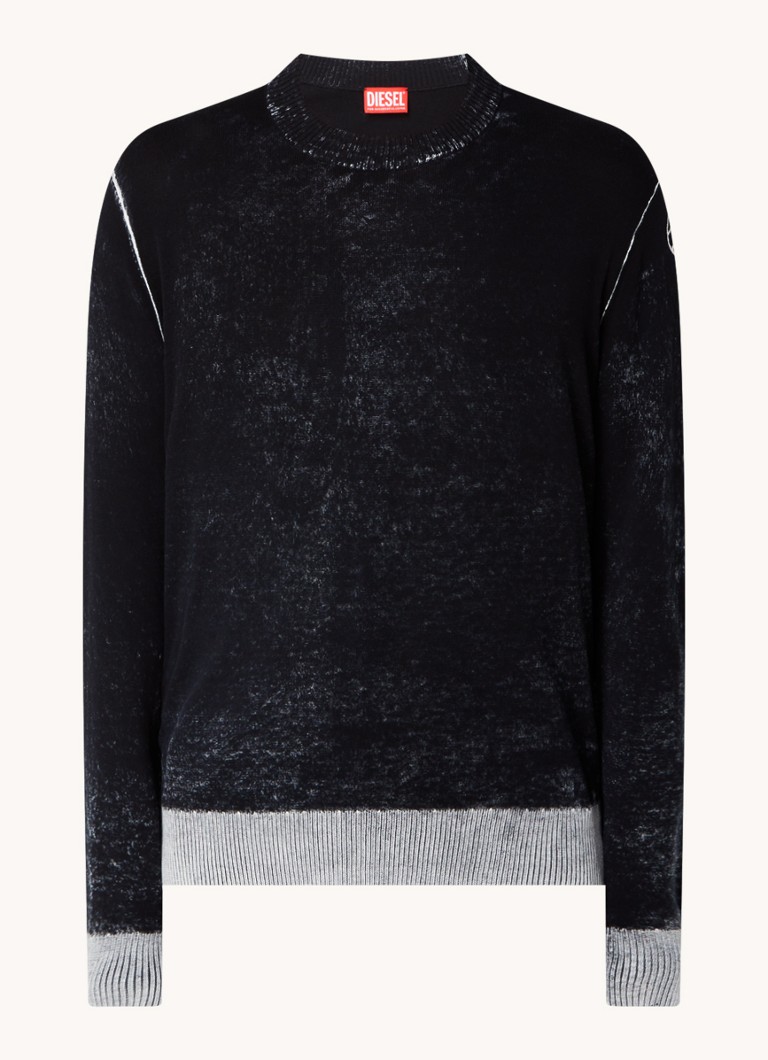 Maglione Diesel K-Larence-B a maglia fine con finitura lavata