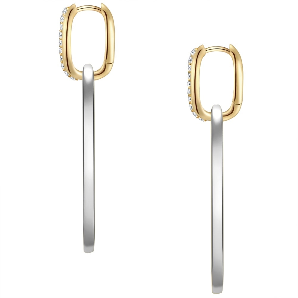 Glanzstücke München Créoles en argent Argent sterling Oxyde de zirconium (CZ) en Argent Boucles d'oreilles