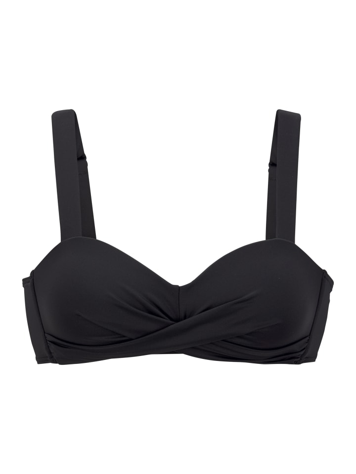 LASCANA Bandeau-Bikini-Top in schwarz günstig kaufen