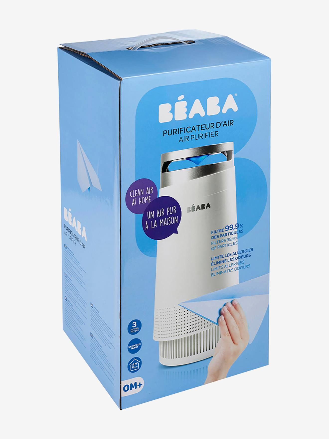 Purificateur d'air BEABA blanc/gris