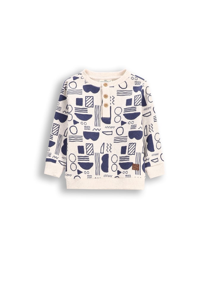 Coccodrillo Langarm-Rippstrick-T-Shirt in beige günstig kaufen