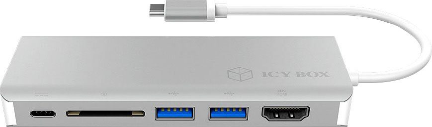 ICY BOX Laptop-Dockingstation ICY BOX Dockingstation USB-C zu USB 3.0, HDMI, SD und RJ45