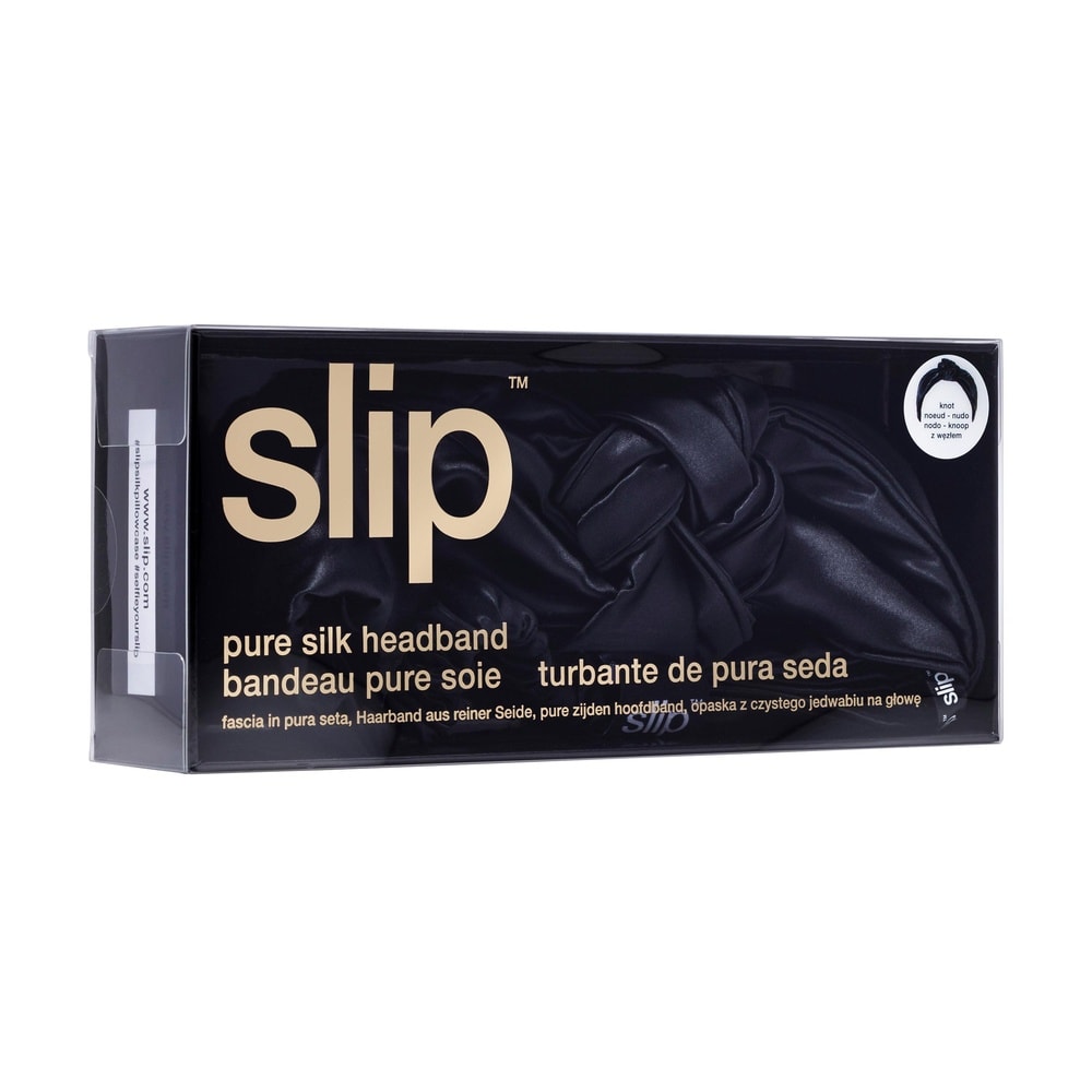slip bandeau nœud pure soie slip - noir bandeau