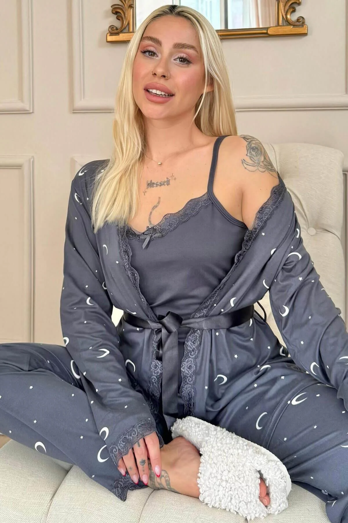 Pijamaevi  Pyjama set - Grau - Stern