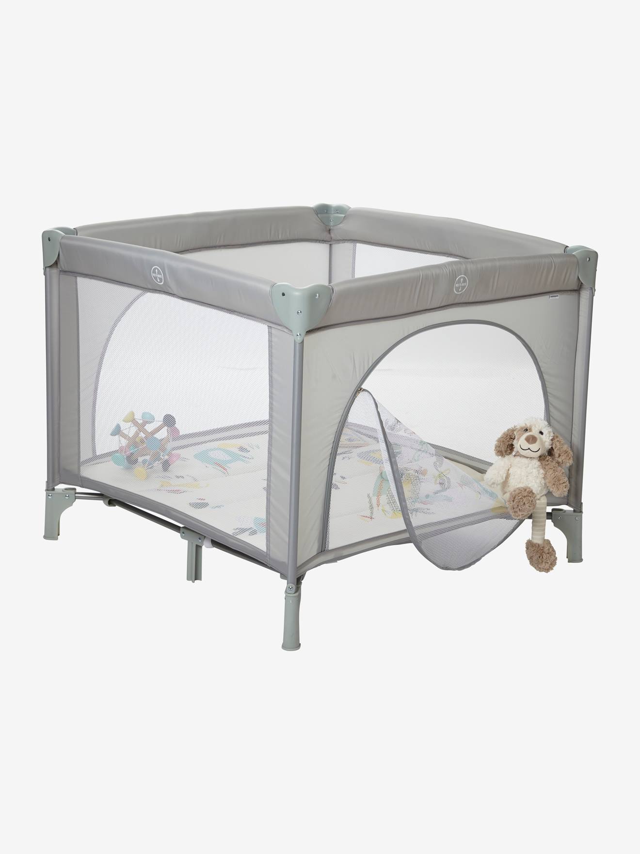 Parc pliant de voyage Baby'park VERTBAUDET gris