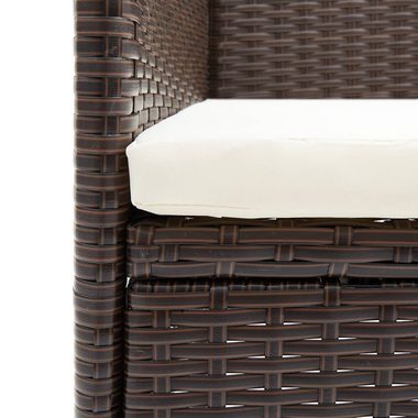 vidaXL Gartenstuhl Garten-Essstühle 2 Stk. Poly Rattan Braun (2 St)