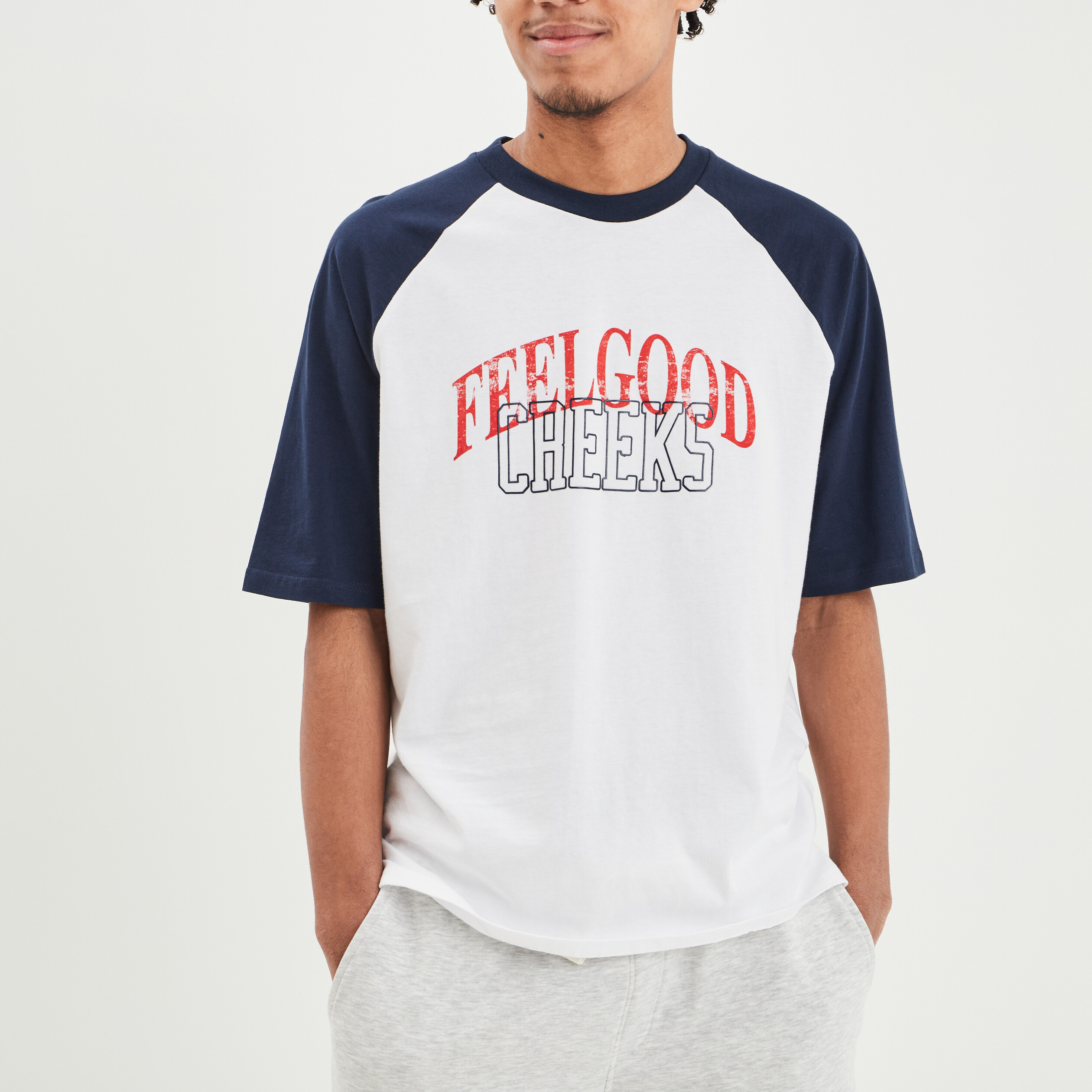 T-shirt oversize manches courtes Creeks bleu marine homme | La Halle