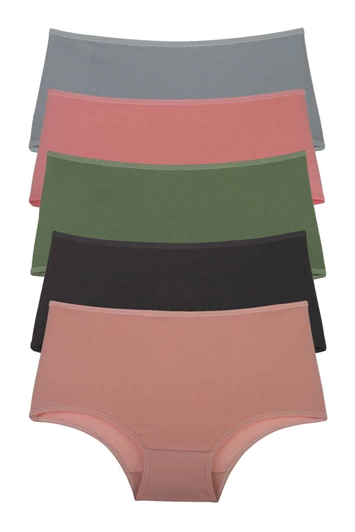Nicoletta  Damenhöschen im 5er-Pack, hohe Taille, Grün