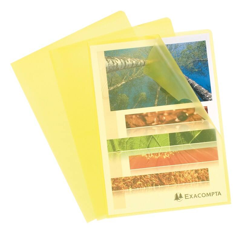 Exacompta Klarsichthülle 56116E DIN A4 PP (Polypropylen) Gelb 100 Stück