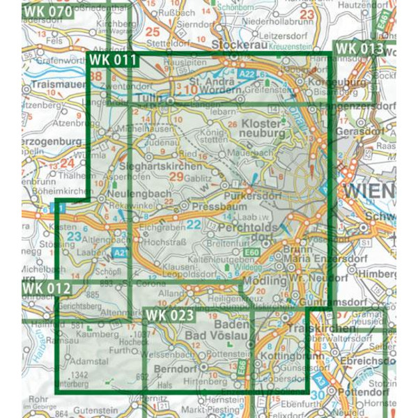 Wienerwald 1 : 50 000. WK 011 - Wanderkarte