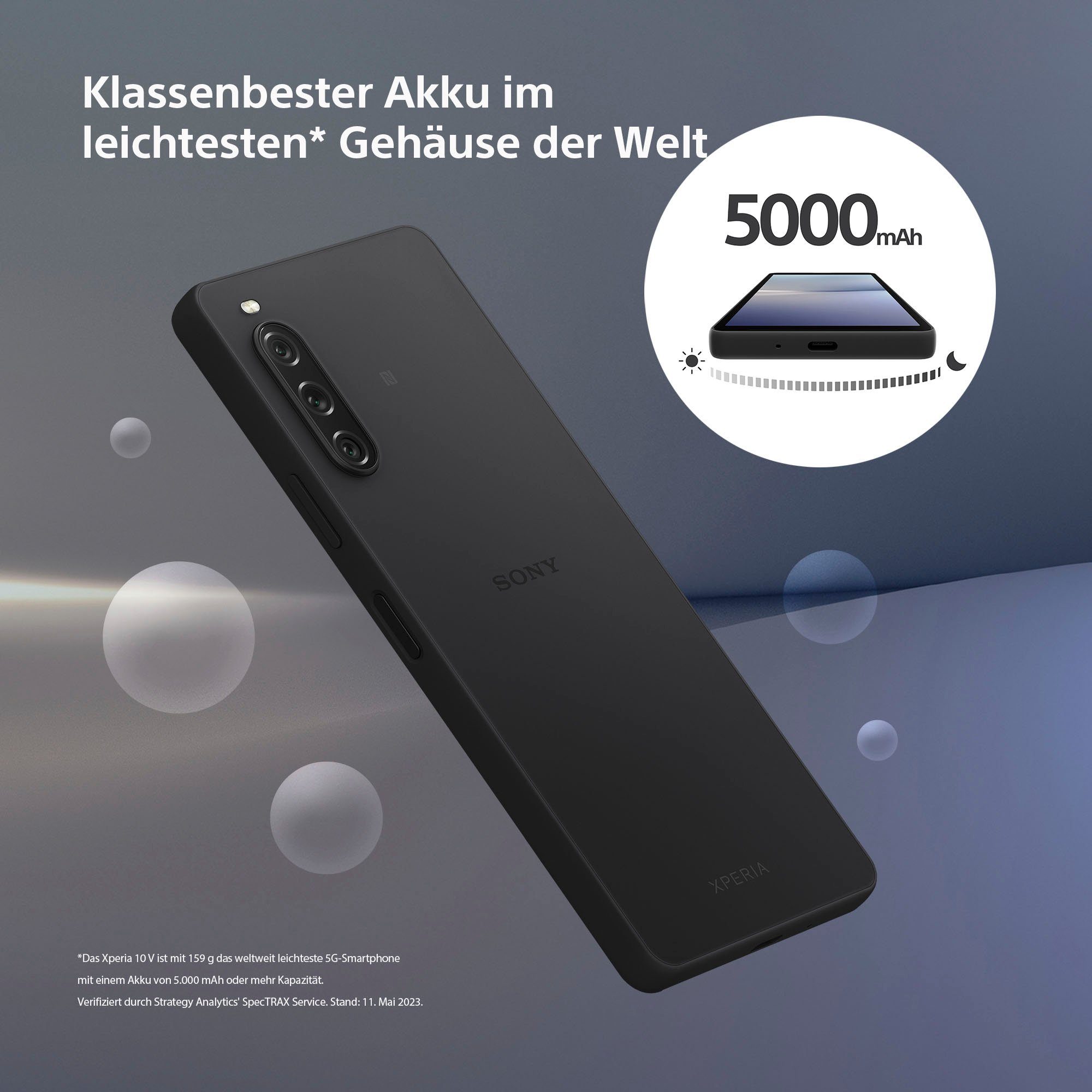Sony XPERIA 10V Smartphone (15,5 cm/6,1 Zoll, 128 GB Speicherplatz, 48 MP Kamera)