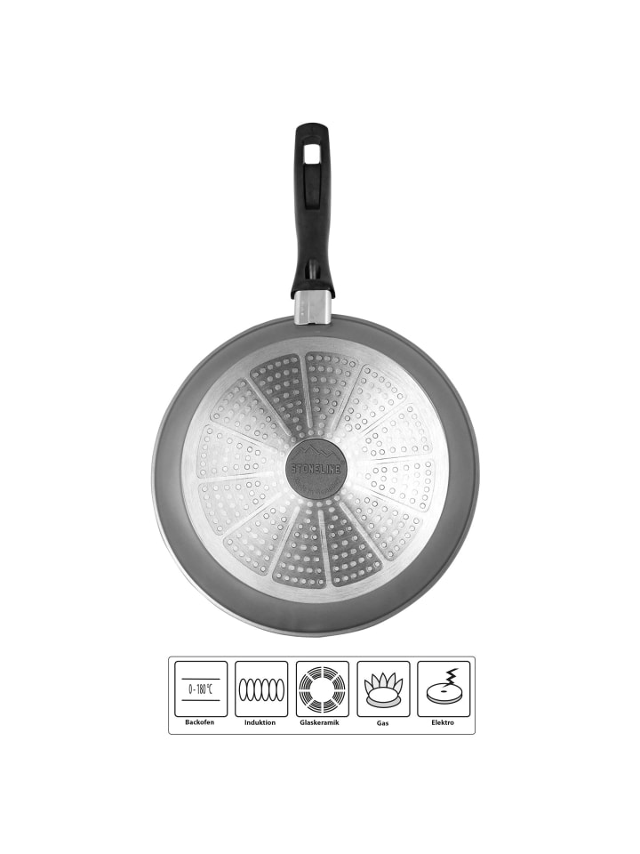 Stoneline Schmorpfanne 28 cm | ohne Deckel in Anthrazit günstig kaufen Ø 28 cm