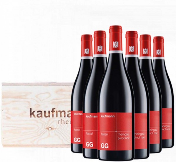 Hassel Pinot Noir VDP.Großes Gewächs-Paket in Holzkiste - Weingut Kaufmann (ehem. Hans Lang)
