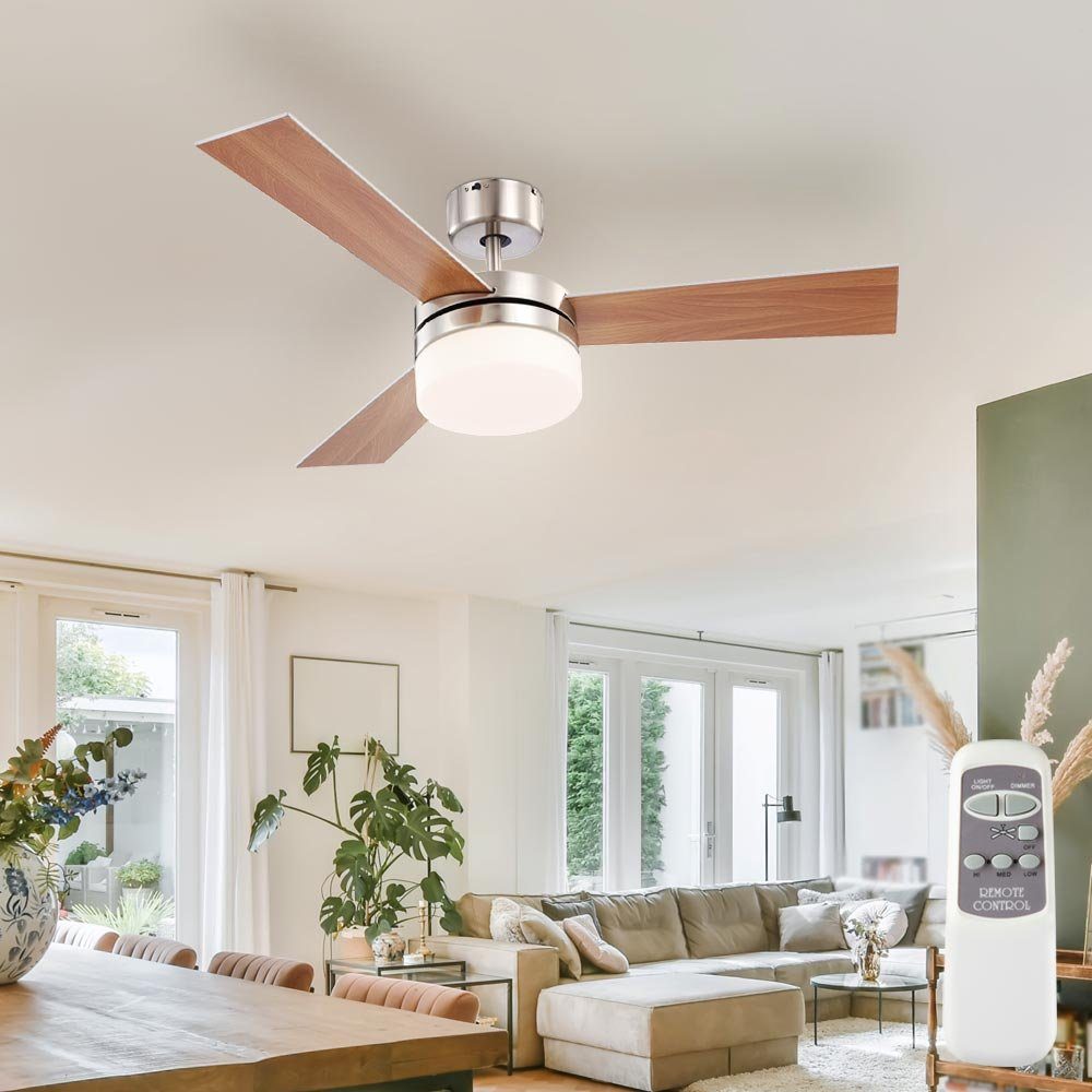 etc-shop Deckenventilator, Deckenventilator mit Fernbedienung 3 Stufen Vor-Rücklauf