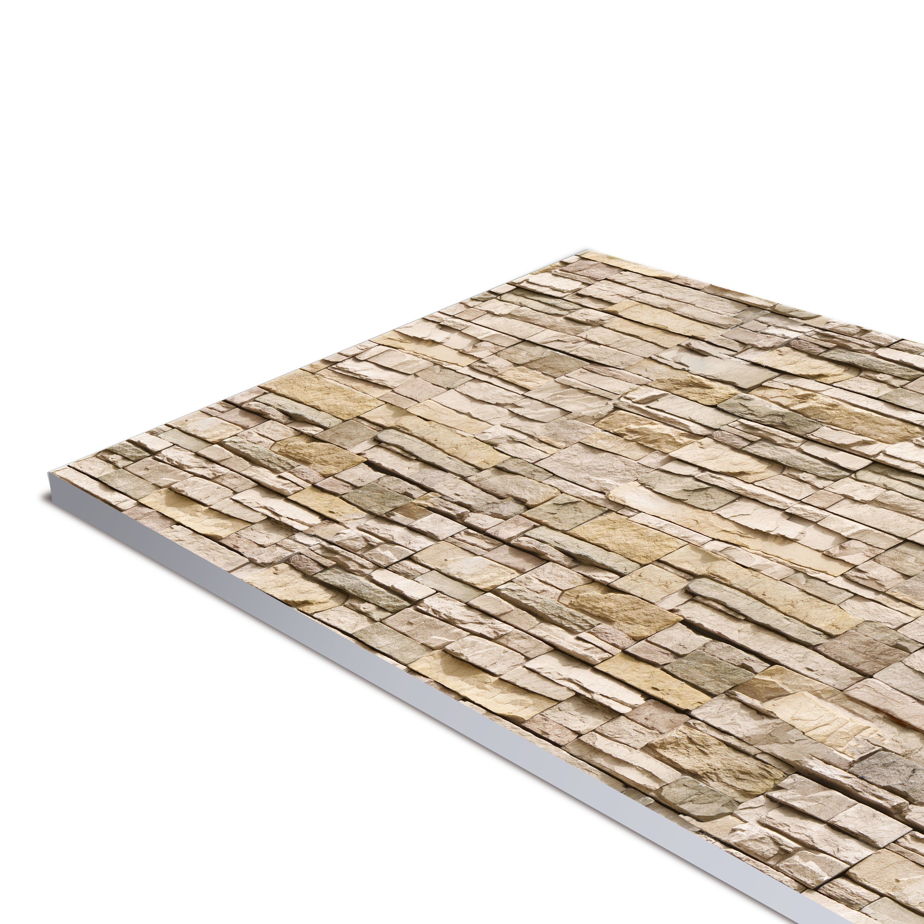 wandmotiv24 Küchenrückwand Asia Stone Natur, (1-tlg), Premium Hartschaum Nischenrückwand in versch. Größen
