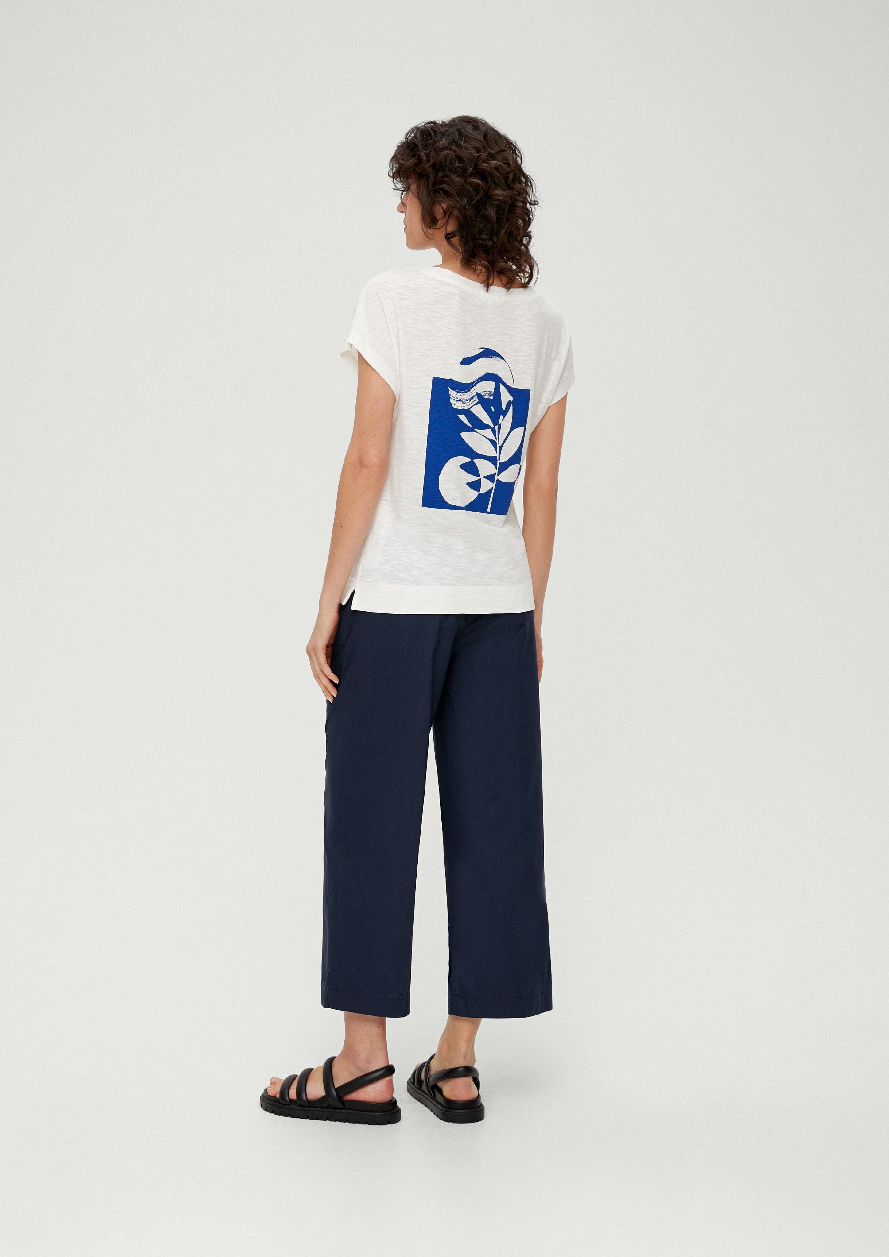 T-Shirt mit Flammgarnstruktur  2132895-02D0