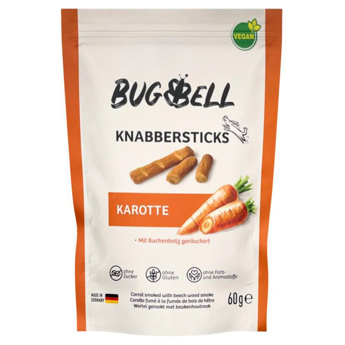 BugBell Knabbersticks Adult Karotte 60g kaufen bei ZooRoyal