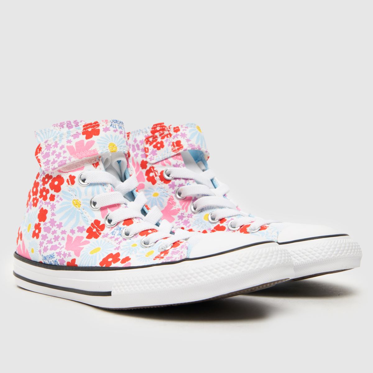 Converse vita multifärgade all star hi 1v flickor juniorsneakers