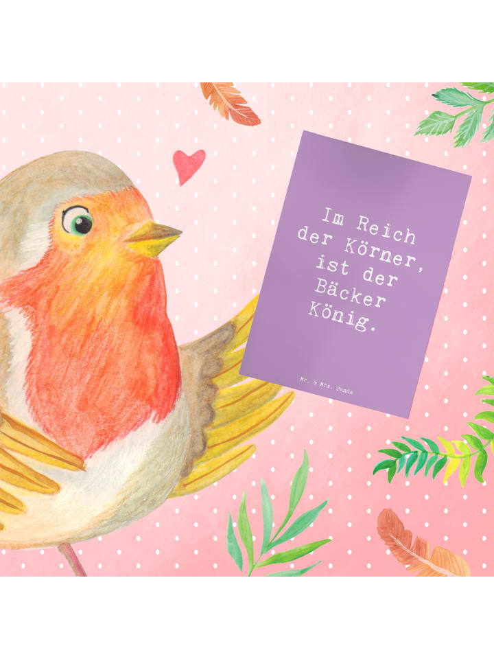 Mr. & Mrs. Panda Grußkarte Spruch Bäcker Krönung mit Spruch in Lavendeltraum günstig kaufen onesize