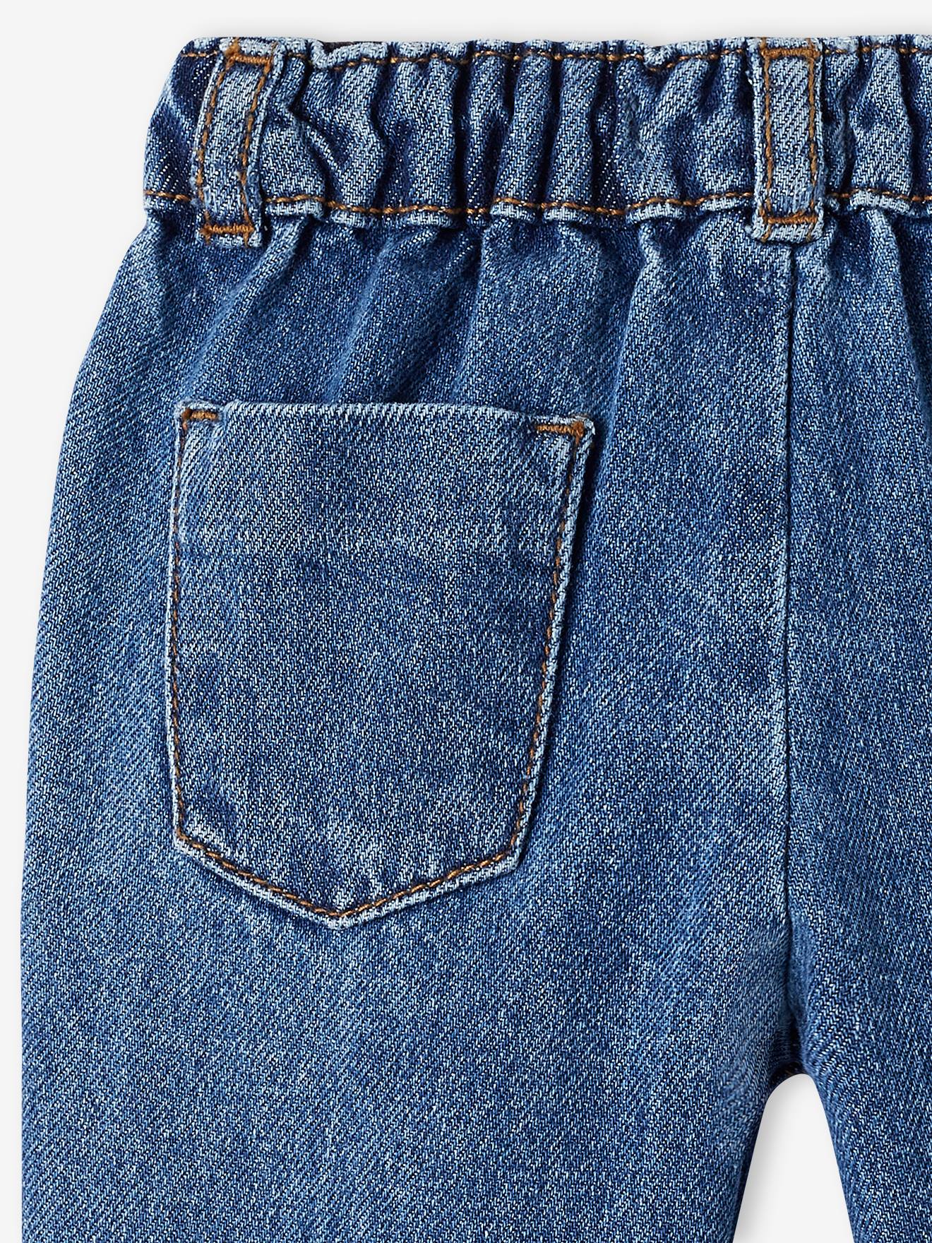 Vertbaudet Mädchen Baby Mom-fit-Jeans Oeko-Tex - blue stone