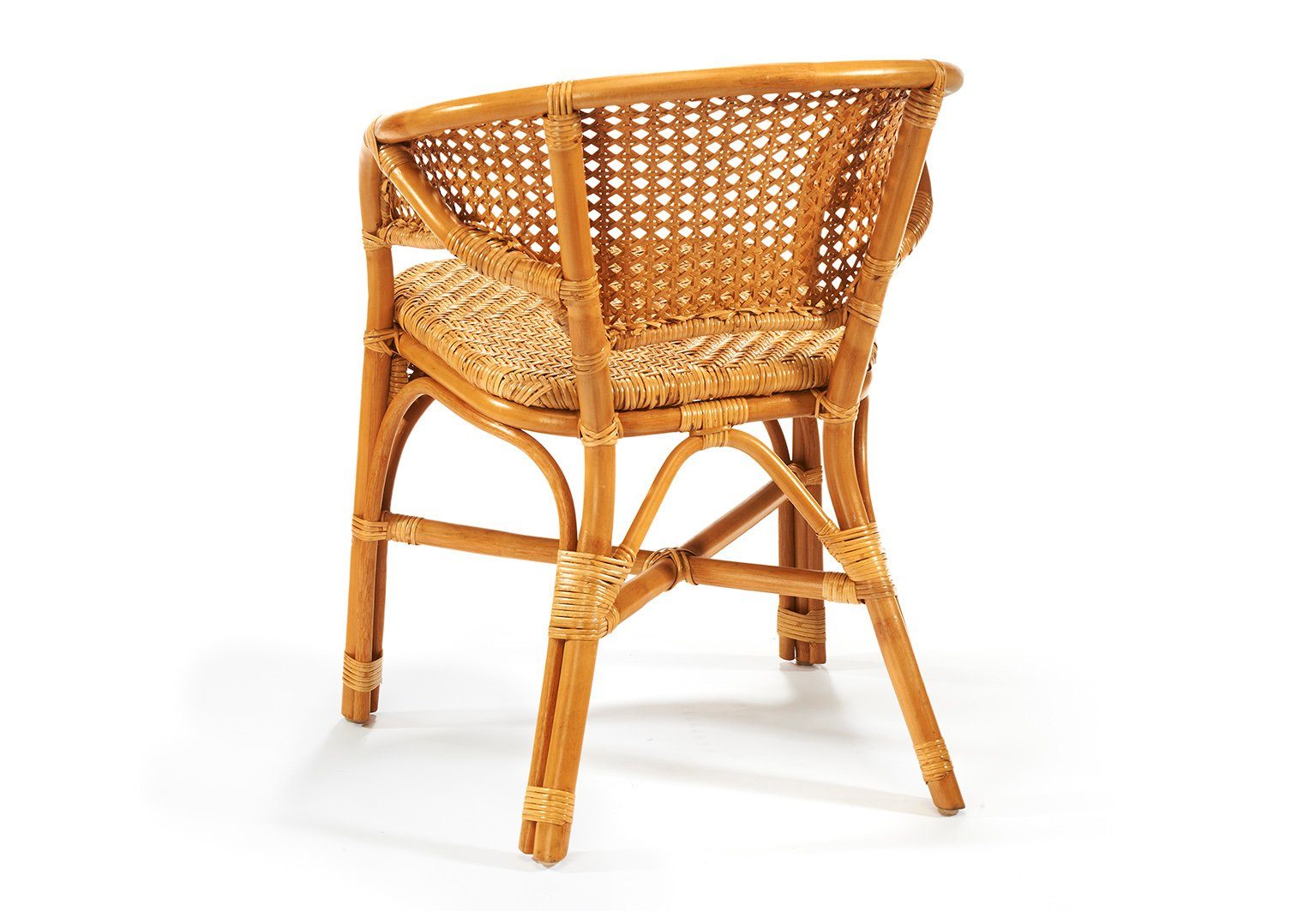 Kobolo Rattanstuhl Stuhl Sessel -NIMES- mit Wiener Geflecht (aus Rattan)