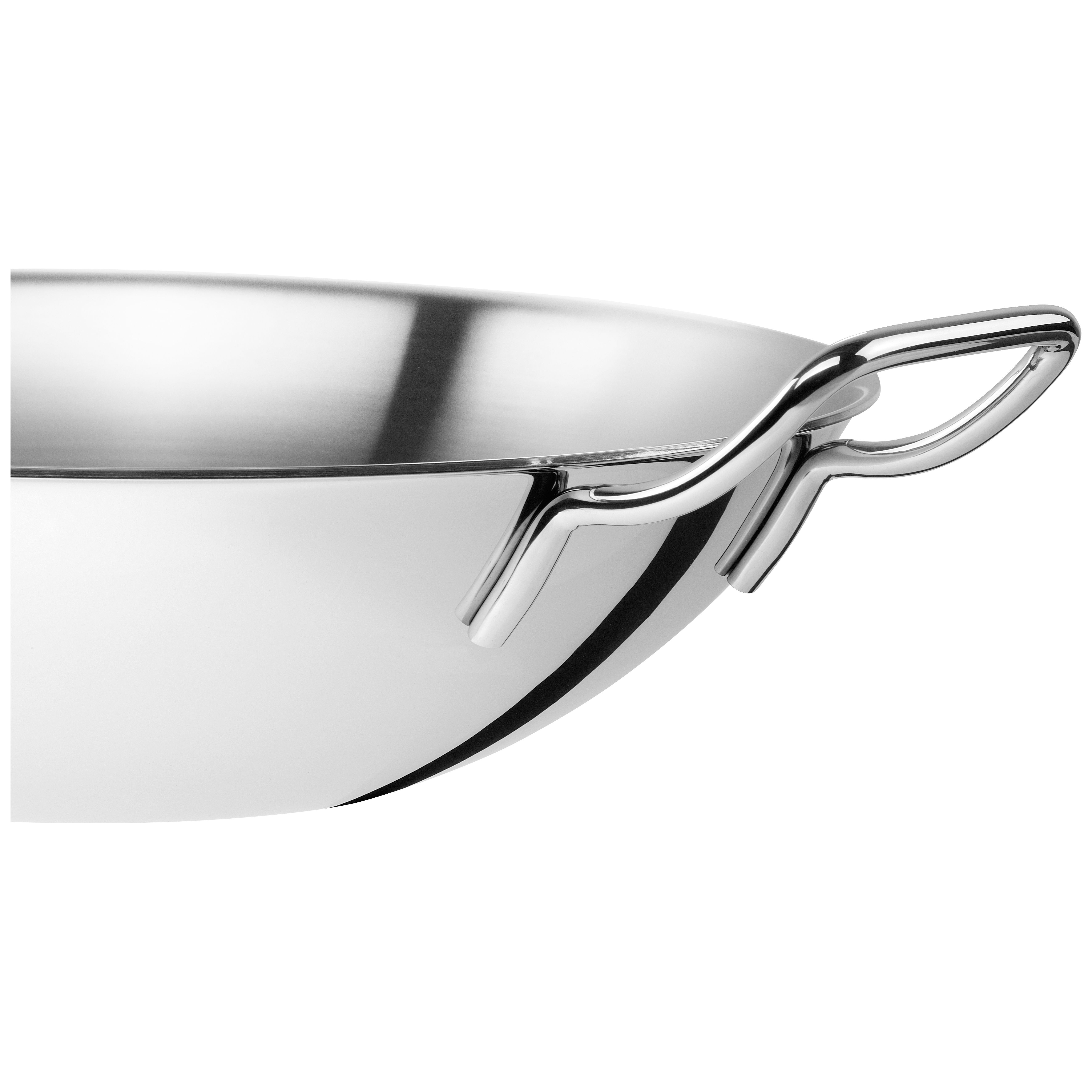 Wok 32 cm, 18/10 Edelstahl