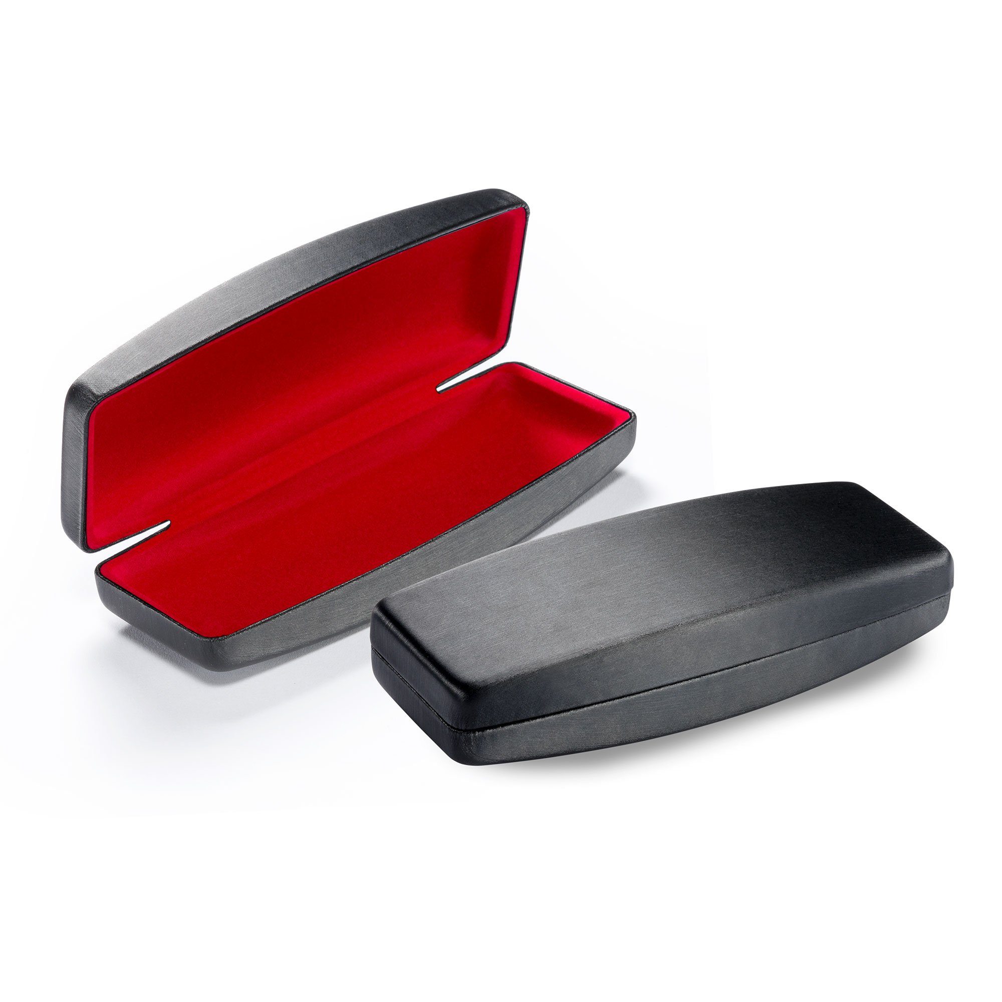 FEFI Brillenetui Hardcase in Seiden-Optik - Größe XL, inklusive Mikrofasertuch