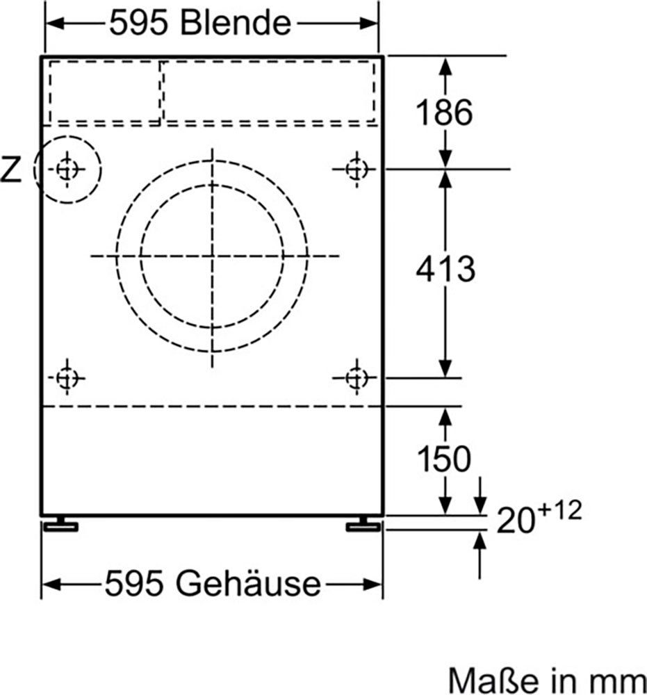 NEFF Einbauwaschtrockner V6540X3, 7 kg, 4 kg, 1400 U/min