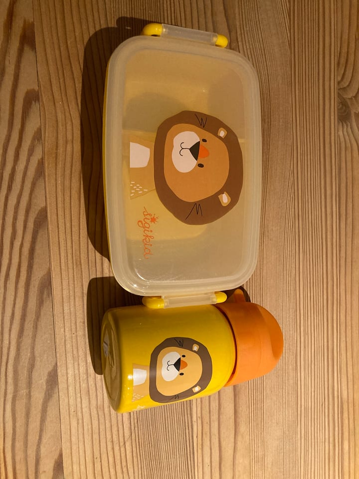 Sigikid Kindergarten-Set Trinkflasche & Brotdose in Gelb Löwe günstig kaufen onesize
