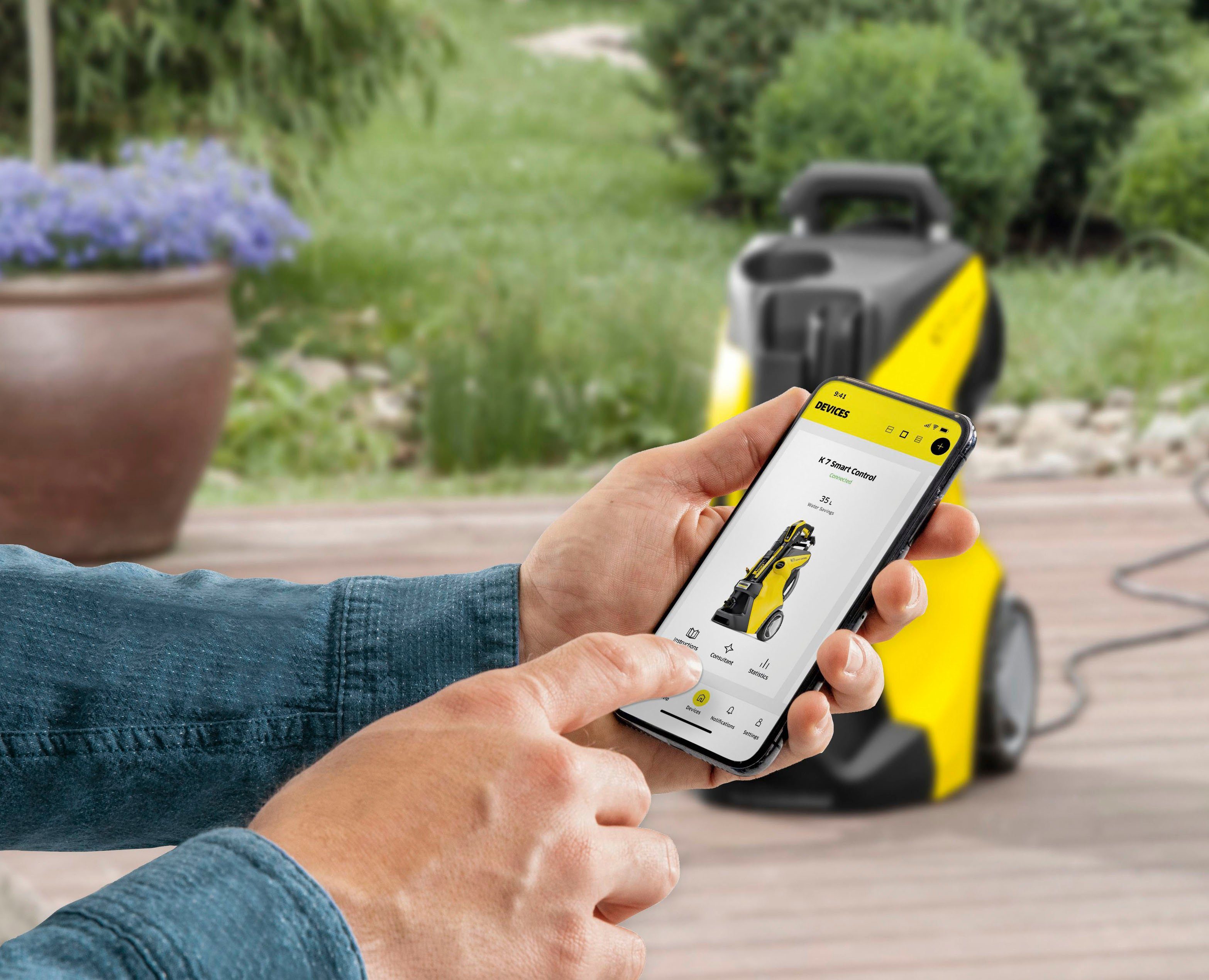 KÄRCHER Hochdruckreiniger K 5 Premium Smart Control, Druck max: 145 bar, Fördermenge max: 500 l/h, Home & Garden App, Smart Control-Pistole