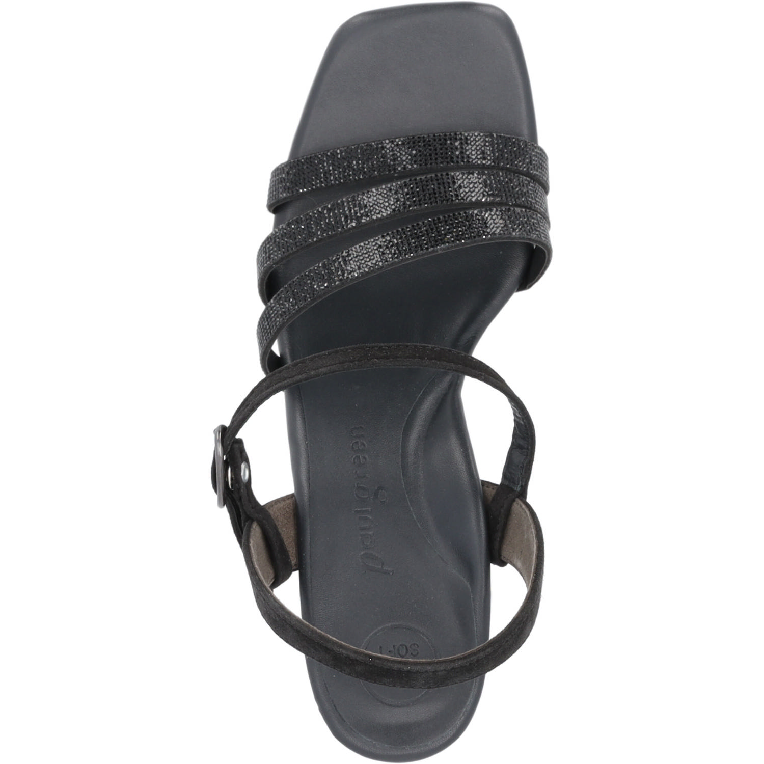 Paul Green 6058, Plateau-Sandaletten, Damen, black